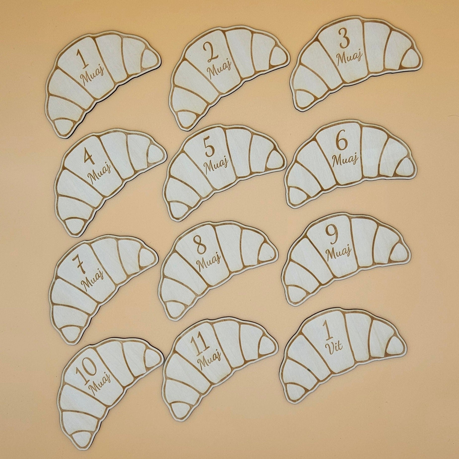 Meilensteinkarten "Croissant" (Albanisch)