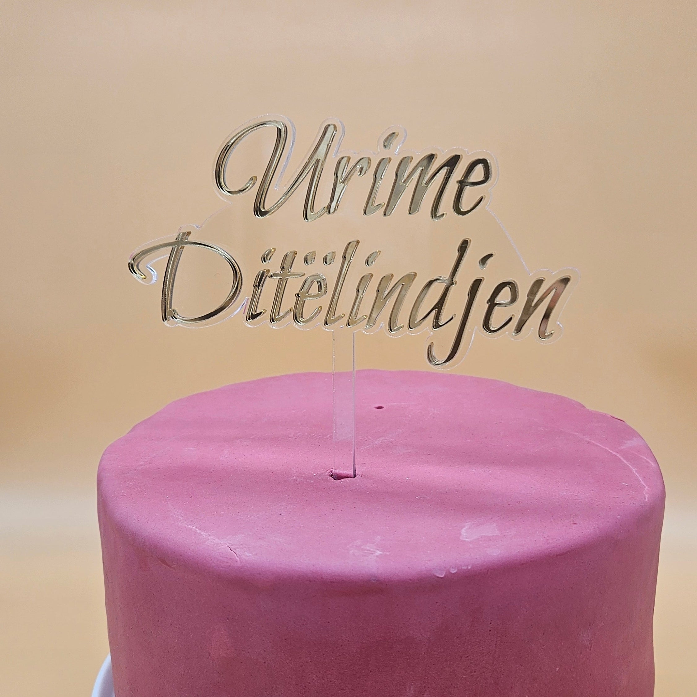 Caketopper "Urime Ditelindjen" 3D