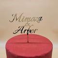 Personalisierter Caketopper mit zwei Namen