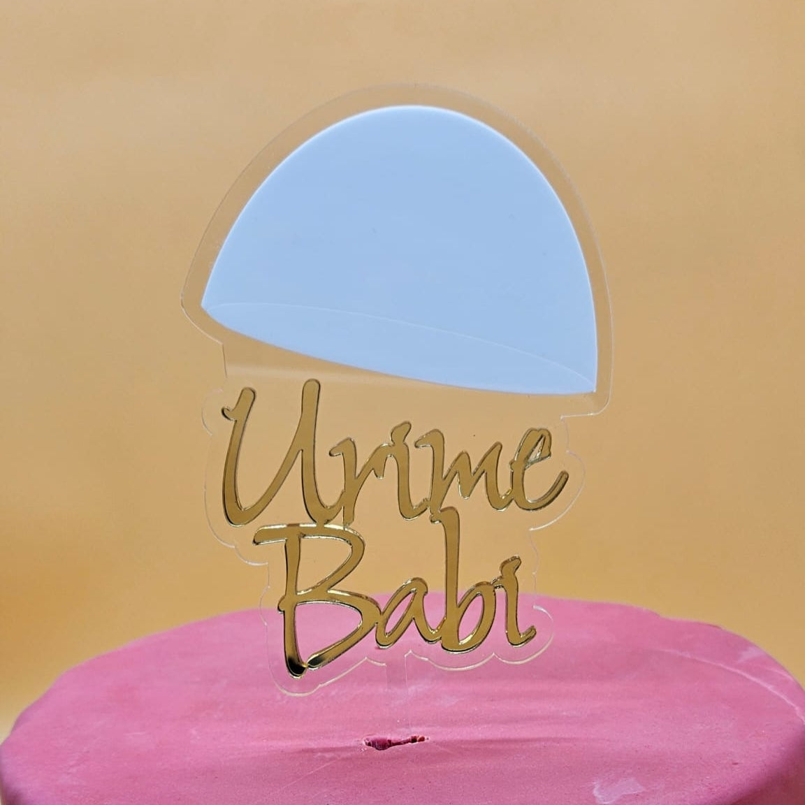 Caketopper "Urime Babi" mit Plis