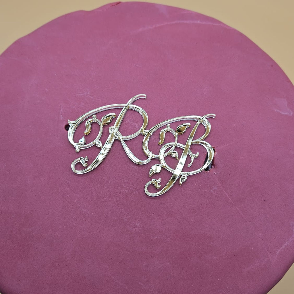 Cake Charm Initialen floral (klein)